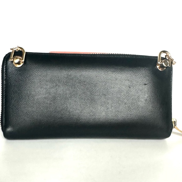 💯 YSL Saint Laurent Black Leather Zippered Wallet on Chain w/ auth cert - Picture 3 of 13